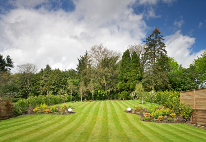 Professional striping displays the pride taken in a beautifully manicured lawn!